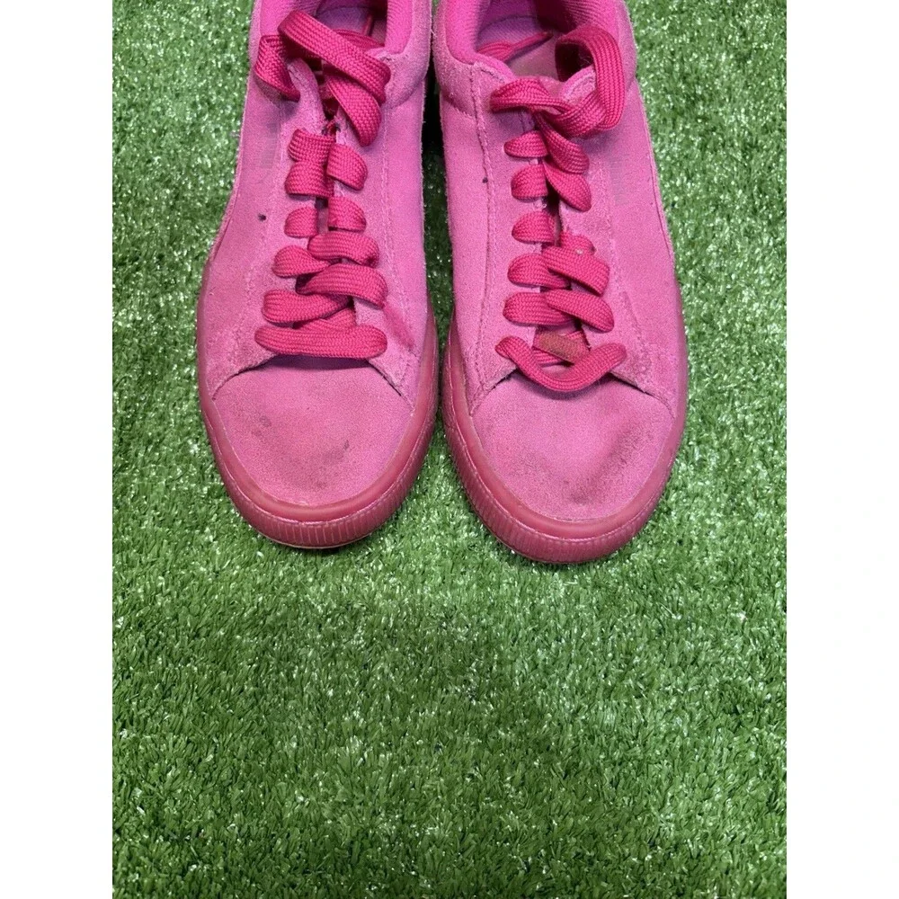 Puma Suede Iced Fluo Jr Beetroot Purple/Pink Sneakers Shoes 361936 01 Size 6.5C